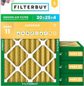 Filterbuy 20x25x4 Air Filter MERV 11 Allergen Defense Replacement, by Filterbuy