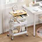 TOOLF 3-Tier Metal Utility Rolling Cart - Image 6