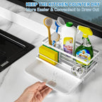 Cisily Sponge Holder for Kitchen, Sink Caddy Organizer, Kitchen Sink Accessories - Image 4