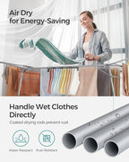 SONGMICS Clothes Drying Rack Foldable, Gullwing Laundry Drying Rack, - Image 7