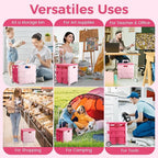 Foldable Rolling Cart on Noiseless Wheels: Portable Utility Cart - Image 5