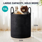 YOUDENOVA Woven Rope Laundry Hamper Basket, 72L Tall Luandry Basket, Baby - Image 3