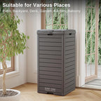 EAST OAK 38 Gallon Outdoor Trash Can | Waterproof Resin Garbage Can - Image 3