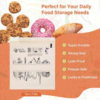 Compostable Food Storage Bags, Resealable Quart Bags, 7 x 7.4 inches, Extra - Image 2