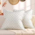 ZWJD Pillow Covers 20x20 Set of 2 Soft Polyester Textured Pillow Covers by ZWJD