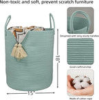 Cotton Rope Laundry Basket Hamper - Image 2