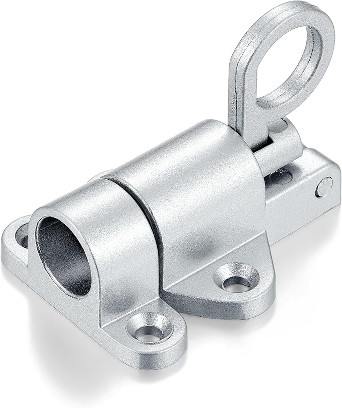 2 Packs Self-Closing Latches，Silver Gray Spring Door Lock，Resilient Bolt Latch - Image 6