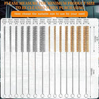 14-Pieces Brass Wire Brush Stainless Steel Tube Brush Set 12" Round Wire - Image 2