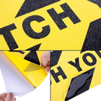 Boao 24 Pieces Watch Your Step Stickers Sign 6 x 24 Inch Caution Watch Your - Image 6