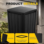 EasyUp Outdoor Trash Can with Lid, Waterproof and Sunscreen Resin Garbage Cans - Image 5