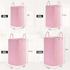 Woven Laundry Basket for Clothes, 65L Large Rectangle Laundry Hampers, Nursery - Image 9