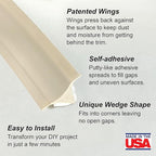 InstaTrim New & Improved Caulk Trim -10ft Ivory 3/4" Wide Caulk Tape - Image 2