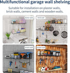 4 Pack Garage Wall Shelf, Wall Mounted Storage Shelves, Heavy Duty Metal Shelves - Image 7