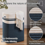 OIAHOMY Laundry Hamper-Laundry Basket, Tall Cotton Storage Basket - Image 3