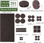 Fursafe&Q Felt Furniture Pads for Hardwood Floors -Self Adhesive Felt Chair Leg - Image 2