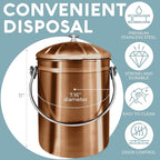 EPICA Countertop Compost Bin Kitchen | 1.3 Gallon | Odorless Composting Bin - Image 4