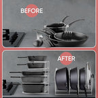 Heavy-Duty Pots and Pans Organizer | 5-Tier Cookware & Lid Storage Rack | - Image 6