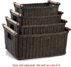 The Basket Lady Pole Handle Wicker Storage Basket, 16 in L x 12 in W x 8.25 in H - Image 4