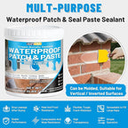 Waterproof Patch & Seal Rubberized Sealant Paste, 2.2lbs Anti-Leakage Clear - Image 7