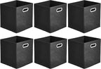 Amazon Basics Collapsible Cube Storage Organizer Bins, 10.5 x 10.5 x 11 inches by AmazonBasics