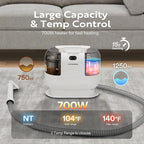 VIVOHOME Portable Multipurpose Carpet Cleaner Machine, 15s Fast Heating Spot - Image 2