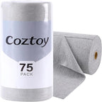 Microfiber Cloth Roll 75 Pack, Tear Away Microfiber Towels 12x12 Inch, Reusable by Unknown
