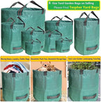 Professional 3-Pack 63 Gallons Lawn Garden Bags Reusable Yard Waste Bag - Image 3