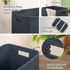 OIAHOMY Laundry Hamper, Laundry Basket，Rectangle Cotton Large Blanket Storage - Image 4
