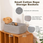 3 Pack Small Storage Baskets for Organizing, Cute Woven Decorative Gift Baskets - Image 2