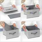 Storage Baskets, 11-Inch Woven Fabric Bins, Storage Cubes - Image 8