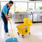 Dryser Commercial Side Press Wringer Combo Mop Bucket, 33 Quart - Image 7