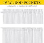 NICETOWN Door Curtains for Sliding Glass French Door, Farmhouse Linen Cutains - Image 2