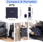 Collapsible Rolling Crate on Noiseless Wheels: Portable Utility Cart - Image 4