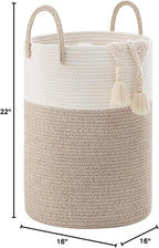 YOUDENOVA Woven Rope Laundry Hamper Basket, 72L Tall Luandry Basket, Baby - Image 9