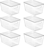 Vtopmart 6 Pack Clear Stackable Storage Bins by Vtopmart