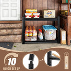 40" W 2-Tier Garage Shelving Heavy Duty, 1000LBS Loads Garage Storage Shelves - Image 6