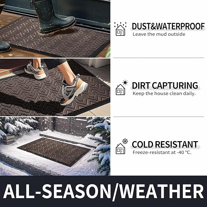 Yimobra Large Door Mat Outside Entrance 47x32, Waterproof Heavy Duty Outdoor - Image 5