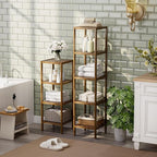 SMIBUY Bathroom Storage Shelf, 4-Tier Bamboo Rack Organizer - Image 4