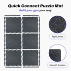 AIRHOP 0.56in Thick 24 Sq Ft Exercise Equipment Mats, 6 Tiles Upgraded Rubber - Image 5