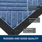Smiry Front Door Mat Outside Entrance, Heavy Duty Outdoor Indoor Natural Rubber - Image 4