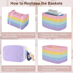 Shelf Baskets for Organizing, Woven Storage Basket for Shelves，Cotton Rope - Image 9