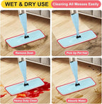16.5 Inch Reusable Mop Pads Microfiber Spray Mop Replacement Heads - Image 6