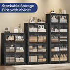 160GAL Storage Bins with Lid and Wheels, Stackable Closet Organizers and - Image 7
