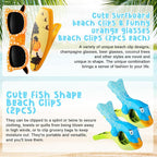 Honoson 12 Pcs Beach Towel Clips Beach Chairs Clips Plastic Swimming Pool Towel - Image 4