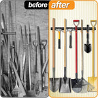 3-H 24×16" All Metal Garden Tool Organizer, Garage Tool Organizer, Broom Holder - Image 7