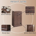 Tilt Out Laundry Hamper Cabinet, 10 Gallon Farmhouse Trash Can Cabinet - Image 5