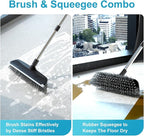 ITTAR Scrub Brush with Long Handle, Heavy-Duty Floor Cleaning Brush, 2-in-1 - Image 8