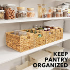 SpaceAid 4 Pack Wicker Basket, Storage Baskets - Image 5
