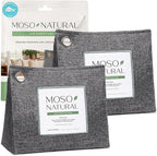 Moso Natural Air Purifying Bag 600g, Premium Bamboo Charcoal Odor Absorber by MosoNatural