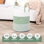CLHMILY&Z 40L Laundry Basket Round Storage Rope Basket - Image 3